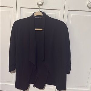 Black Open Front Blazer